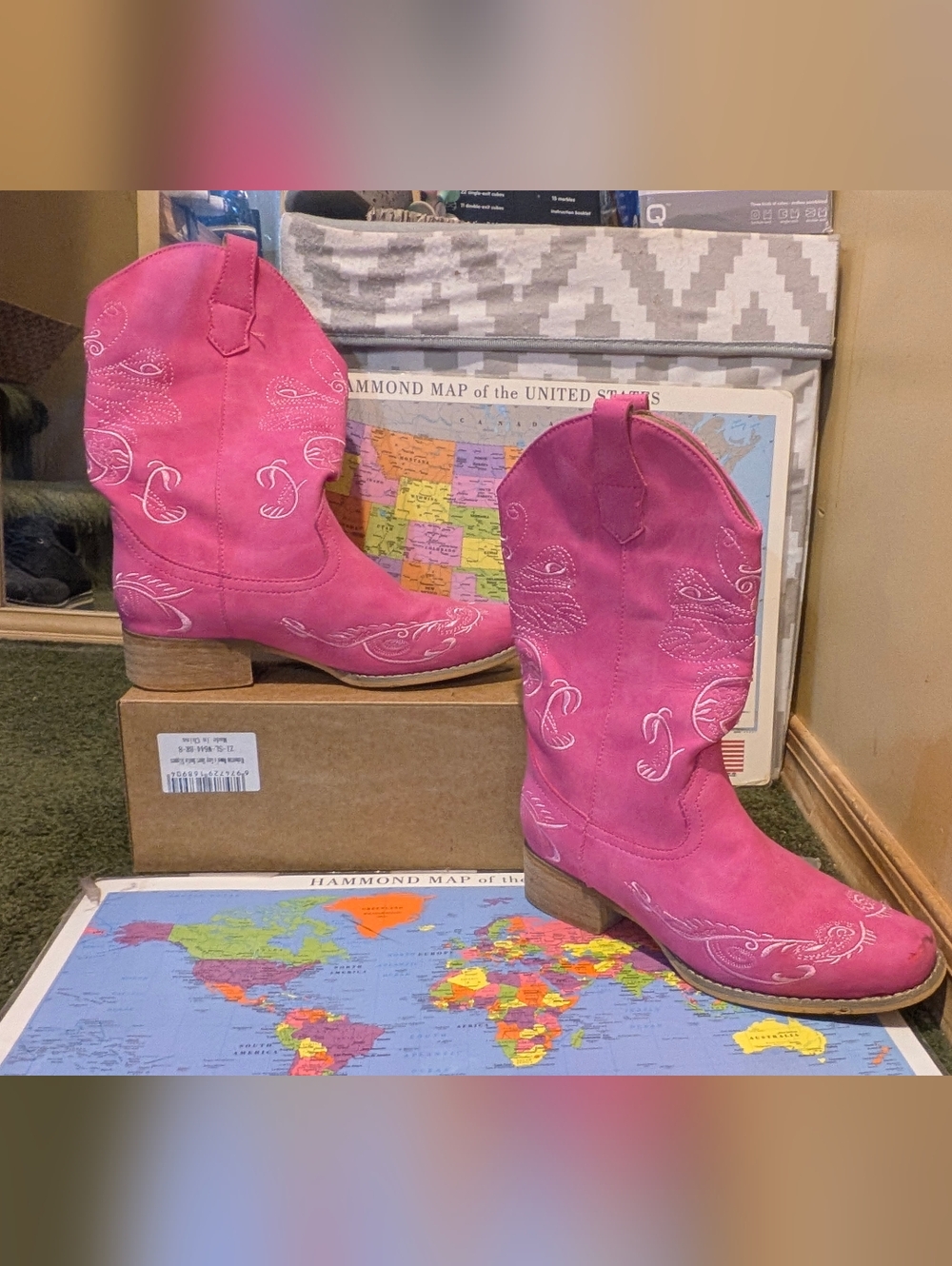 Pink Western Embroidered Cowgirl Boots - Women - Picture 2 of 6